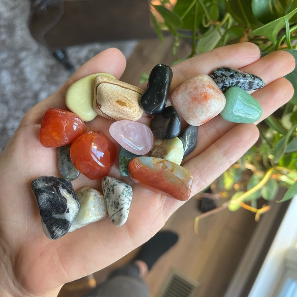 Crystal Bundle - Rose Quartz, Hematite, Obsidian, Carnelian, and Others